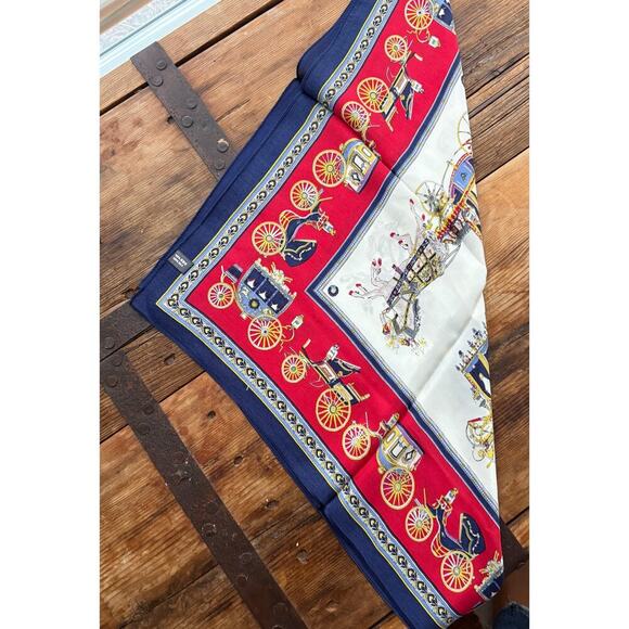 Unisex 11x11 Silk Equestrian Horse Print Scarf Preppy Desert Dust Cover - Picture 5 of 5